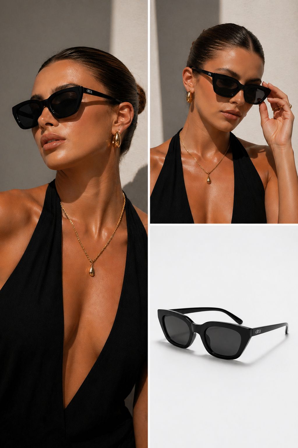 NOVE CAT EYE SUNGLASSES - BLACK FADE Coats & Blazers Avril Vin 
