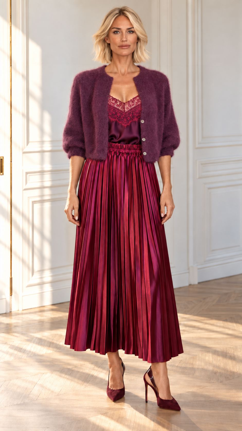 SUNDAE CLOUD CARDI - PRUNE Knitwear Neline 
