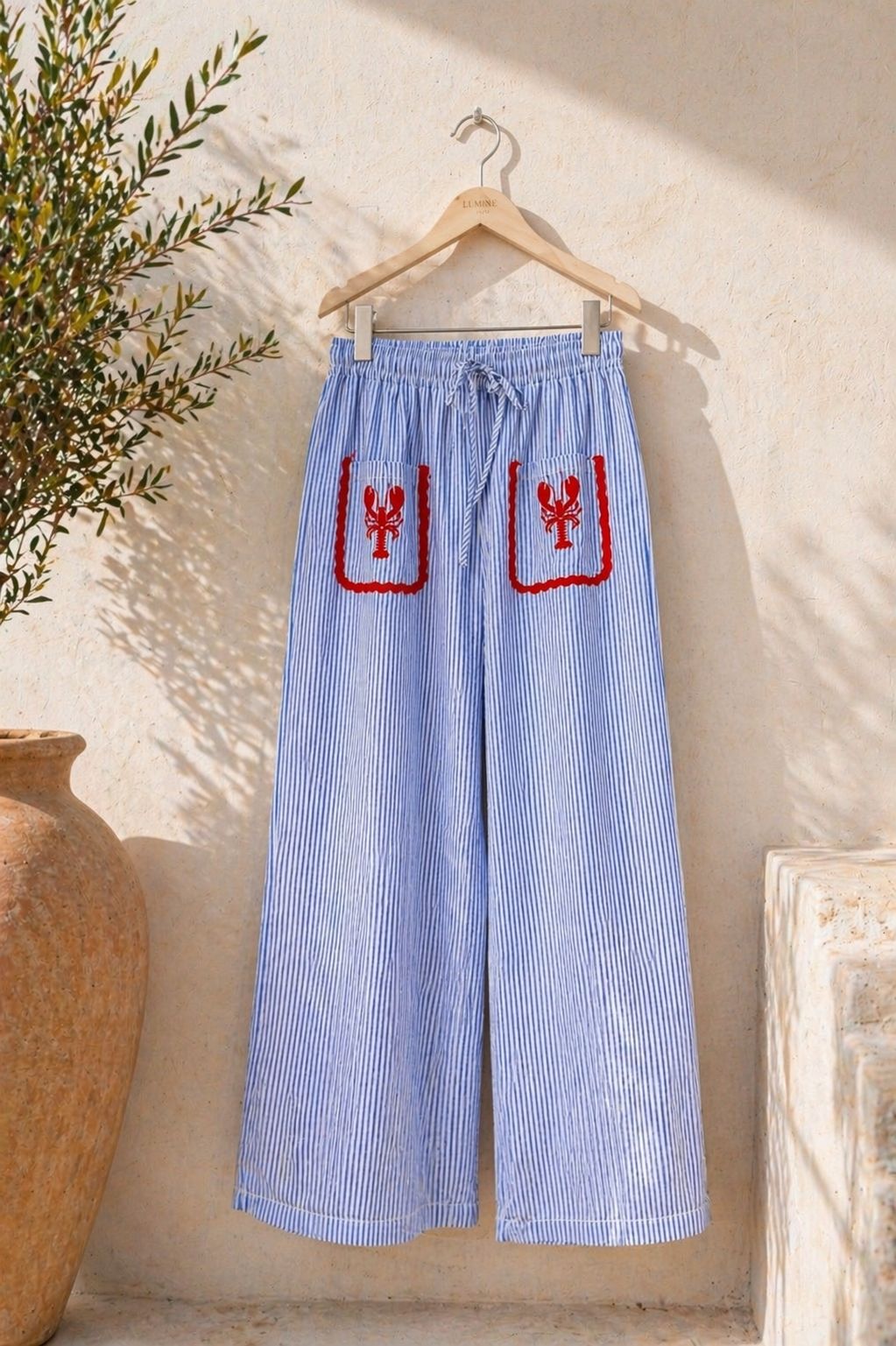 THE AMALFI LOBSTER TROUSERS Bottoms, Jeans & Skirts Avril Vin 