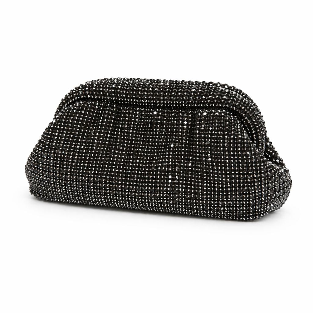 THE ÉCLAT CRYSTAL CLUTCH - BLACK Jewellery & Accessories Coco Accessories 