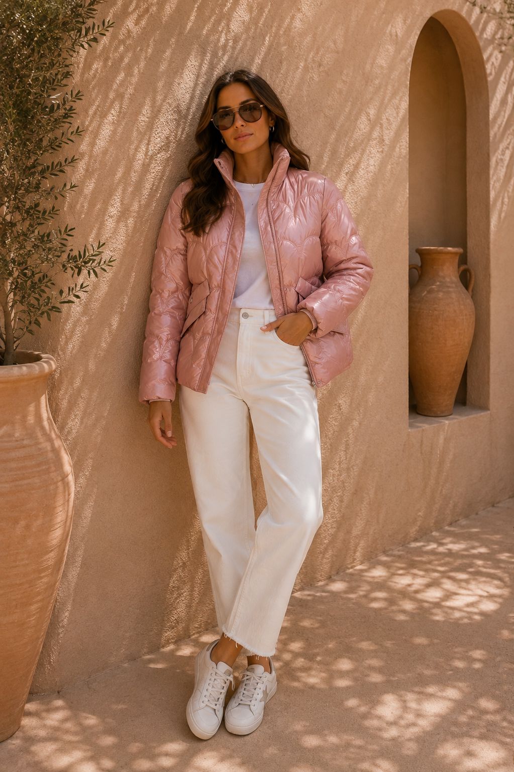 THE CELESTE PUFFER - PINK PEARL Coats & Blazers Goldie S 