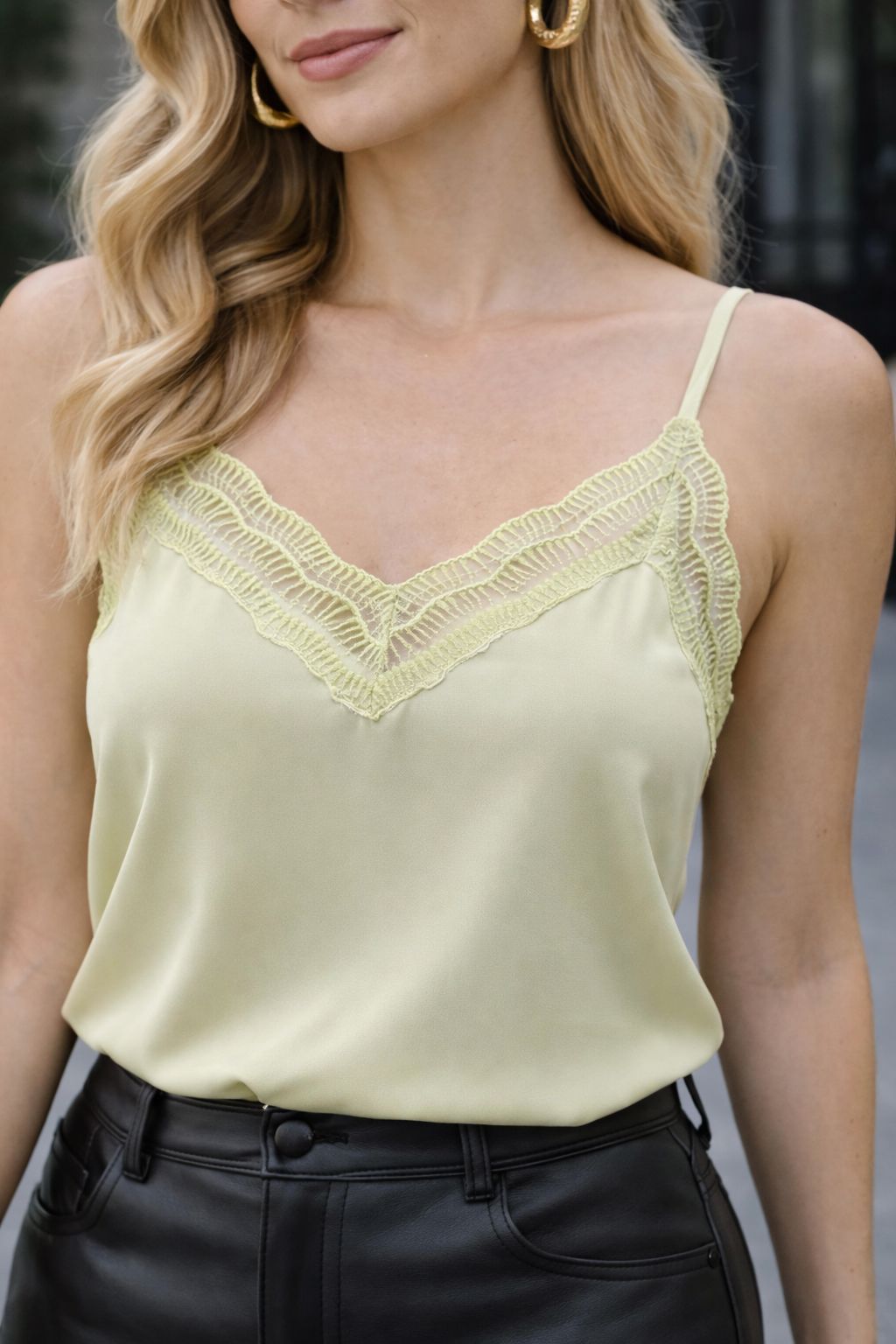 THE ÉLOISE LACE CAMI - SAGE Tops & Jumpers Coco Boutique 