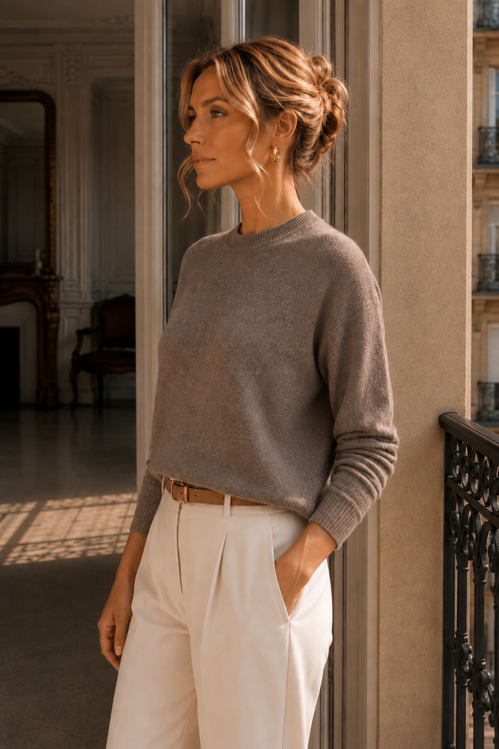 THE ELODIÉ MERINO KNIT - TAUPE Knitwear Neline 