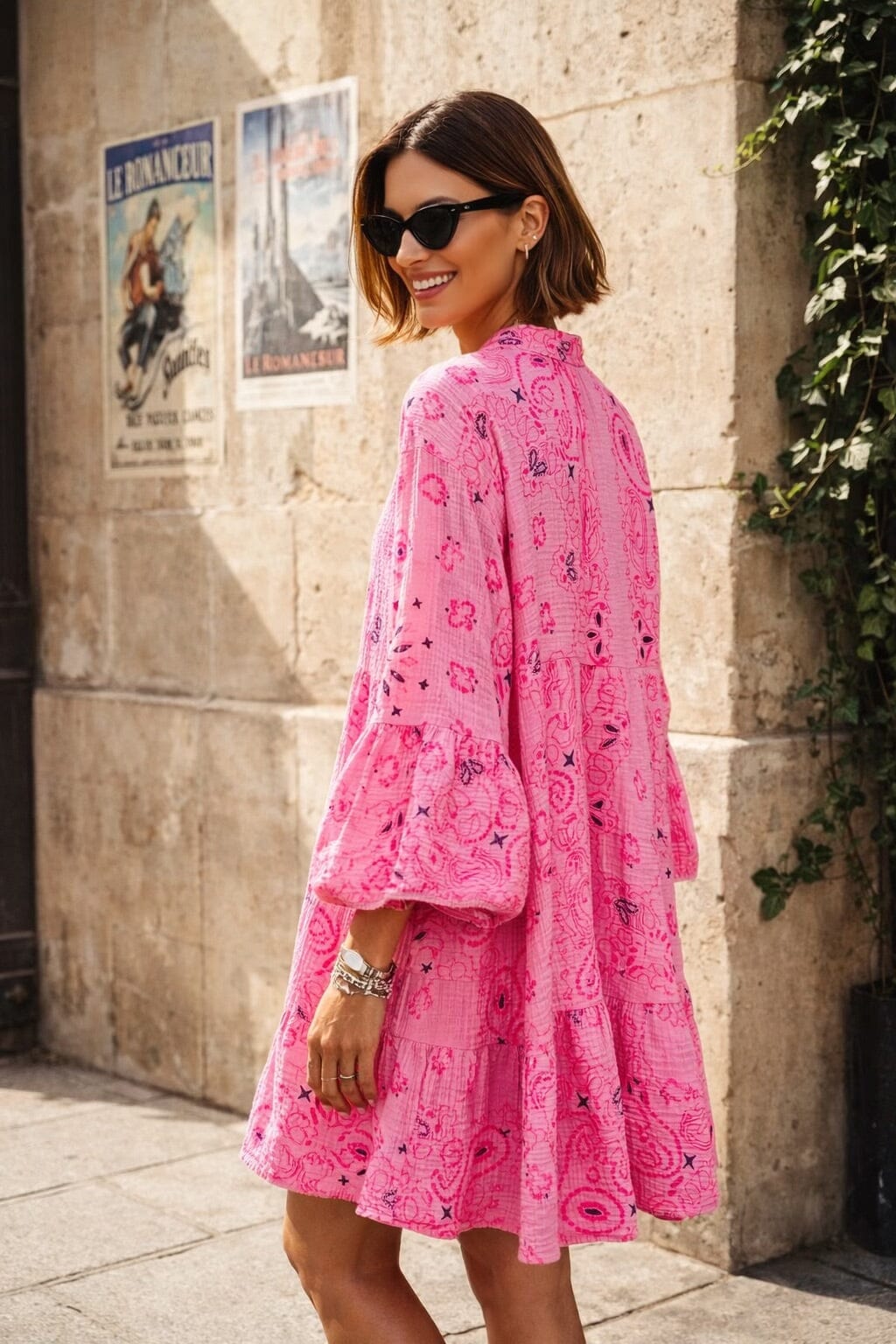 THE ISLA ROSA DRESS - NEON PINK Dresses Neline 