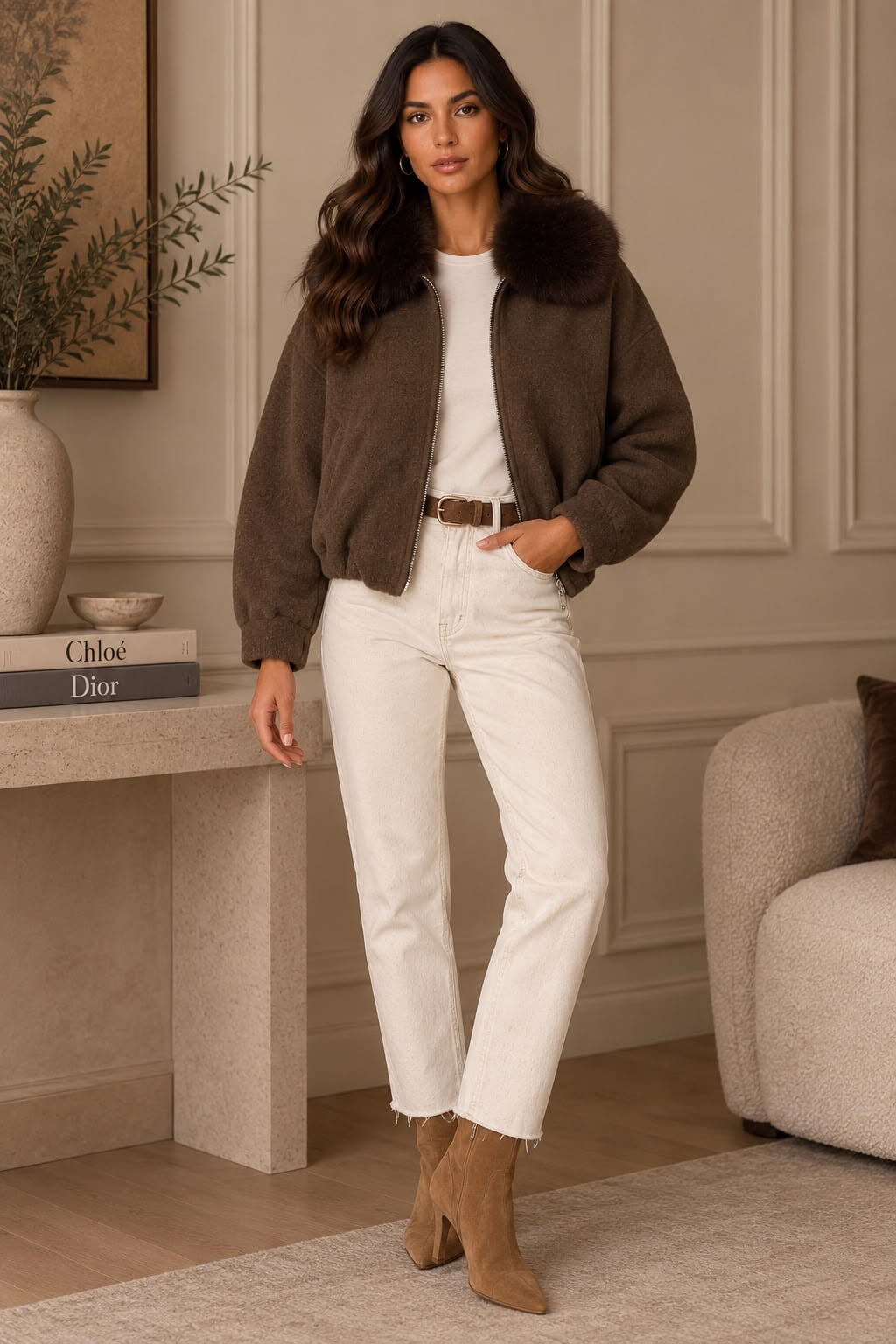 BROWN JACKET Coats & Blazers Flane Mood 